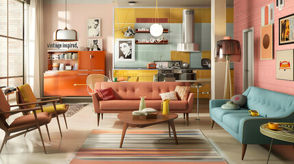 Timeless Interiors: A Fusion of Mid-Century Modern and Retro Charm
