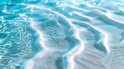 Aquamarine Sand Sculpted into Tidal Patterns, Refreshing and Aquatic Backgrounds for Water Sports...
