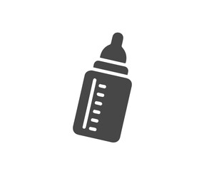 BABY FOOD PLASTIC BOTTLE flat line icon.
BABY icon 
