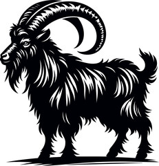 goat Vector,  goat vector illustration, goat emblem design, Goat silhouette