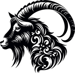 goat Vector,  goat vector illustration, goat emblem design, Goat silhouette