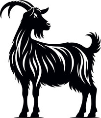 goat Vector,  goat vector illustration, goat emblem design, Goat silhouette