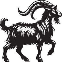 goat Vector,  goat vector illustration, goat emblem design, Goat silhouette