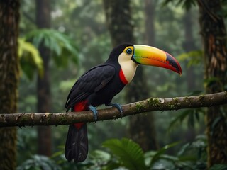 Toucan on a branch - Generative AI