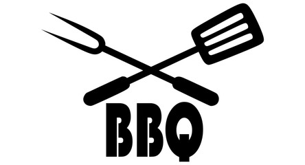 BbQ - label. barbeque elements for labels, logos, badges, stickers or icons. Vector illustration, healthy food packaging design. Good for business company for eco, organic, bio theme.