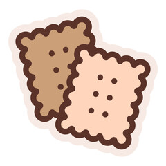 biscuit cracker sticker