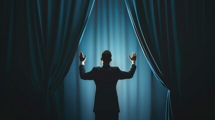Fototapeta premium A masterful actor whose mere gestures captivate the audience.