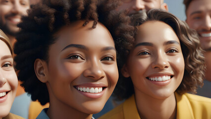 Fototapeta premium Happy Diverse People Smiling