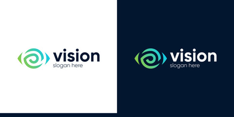 Eye tech logo design. Global vision logotype design graphic symbol icon vector. © Matteo_std