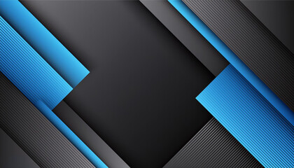 Modern black blue abstract background. Minimal. Color gradient. Dark. Web banner. Geometric