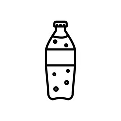 soda, line icon, isolated background