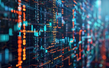 Blockchain ledger showing transaction records focus on, data integrity theme, futuristic, double exposure, digital screen backdrop