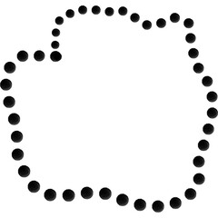 Halftone square, Copy space framed by circle pattern