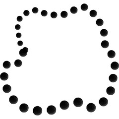 Halftone square, Copy space framed by circle pattern