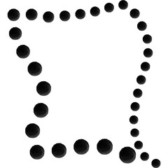 Halftone square, Copy space framed by circle pattern