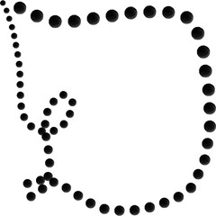 Halftone square, Copy space framed by circle pattern