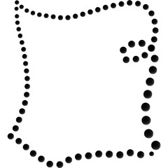 Halftone square, Copy space framed by circle pattern