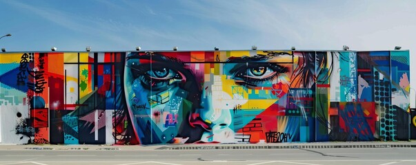 Fototapeta premium Moscow Street Art Festivals Highlight the vibrant street art scene in Moscow with images of street art festivals and graffiti exhibitions Photograph muralists creating colorful artworks on city walls,
