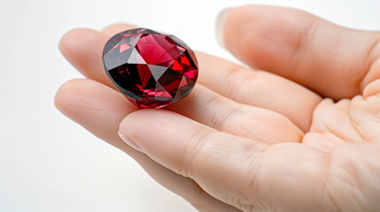 Sapphire gemstone round shape. AI Generative.