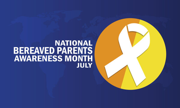 National Bereaved Parents Awareness Month July. Vector illustration. Holiday concept. Template for background, banner, card, poster with text inscription.