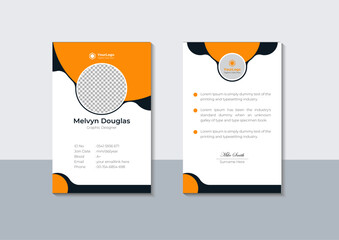 Creative business id card design template, Vector Illustrator