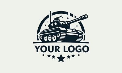 tank war vector logo illustration