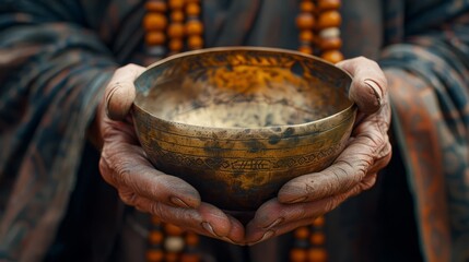 Relaxing meditation using Tibetan singing bowl