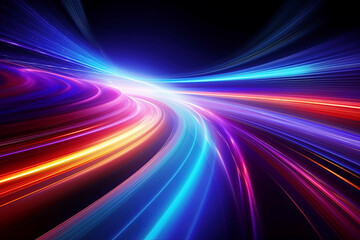 abstract speed motion on the road. Generative Ai