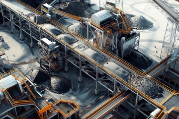 Asphalt production process in the factory