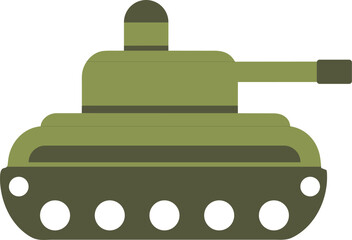 Military tank icon. Flat illustration of military tank icon for web design