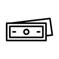 money icon or logo illustration outline black style
