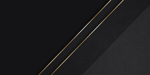 Abstract black and gold luxury line grunge background