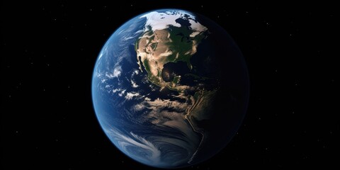 3D image of a textured Earth with golden light patterns. An image of digital art of globe with...