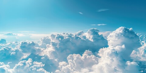 cloud view Blue sky on a sunny day.