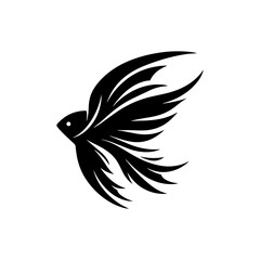 Clean and Sharp Angelfish Silhouette for All Your Creative Needs - minimalist angelfish vector
