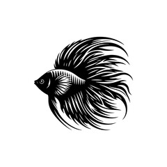 Distinctive Angelfish Silhouette Ideal for Marine and Coastal Themes - angelfish illustration
