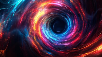abstract colorful black hole background