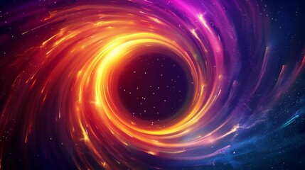 abstract colorful black hole background