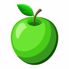Fresh green apple vector illustration 