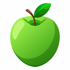 Fresh green apple vector illustration 