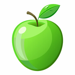 Fresh green apple vector illustration 