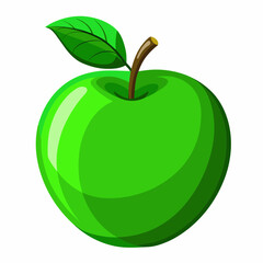 Fresh green apple vector illustration 