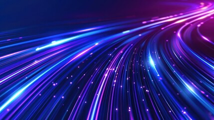 Cyber, digital, speed of light road speed concept. fast neon background