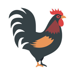Chicken logo art design, vector illustration on white background