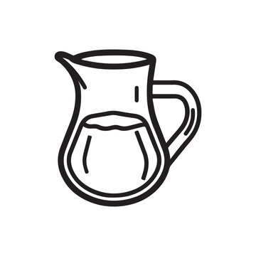 recommend clip art: Jug outline water icon black bottle art design.