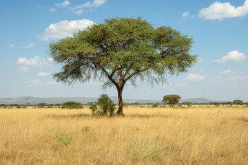 Obraz premium Lonely Acacia Tree on African Savannah