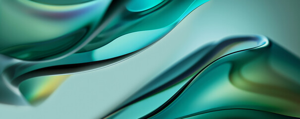 Wavy Glass Shapes Background