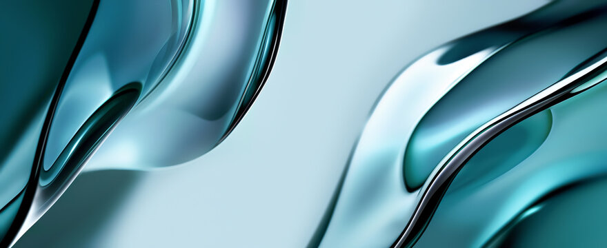 Wavy Glass Shapes Background