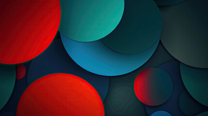 Abstract background with circles in red blue and green color as wallpaper illustration