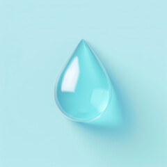 Fototapeta premium Pure Light Blue Drop of Water